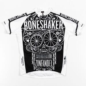Giordana Full Zip Cycling Jersey  Sz‎ XXL 2XL S/S Black White Made In Italy EUC